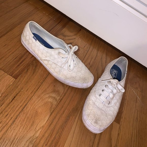 Keds Shoes Keds Eyelet White Sneakers Size 65 Poshmark
